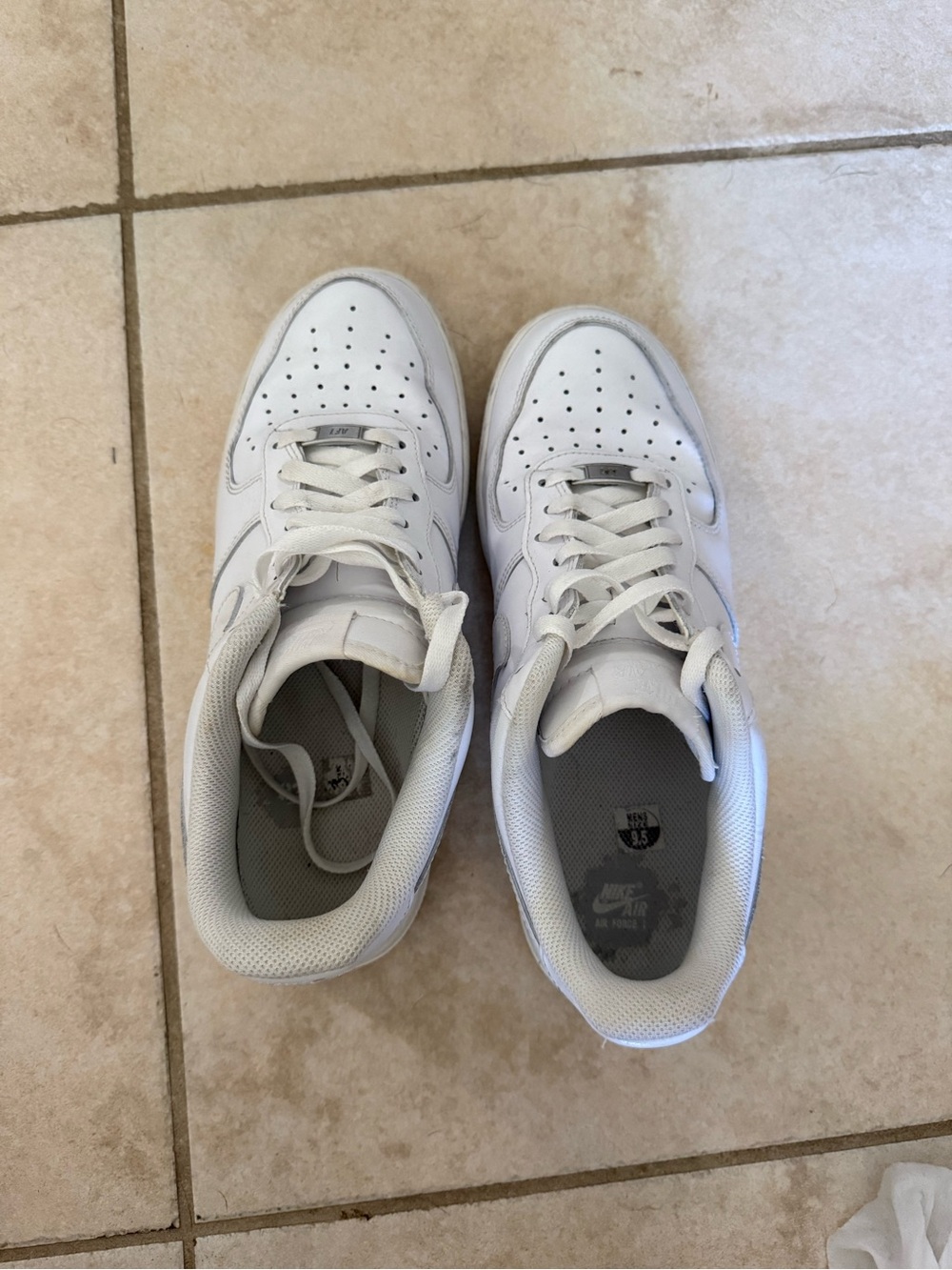 Nike Air Force 1 Men’s All-White Low-Top Sneakers
